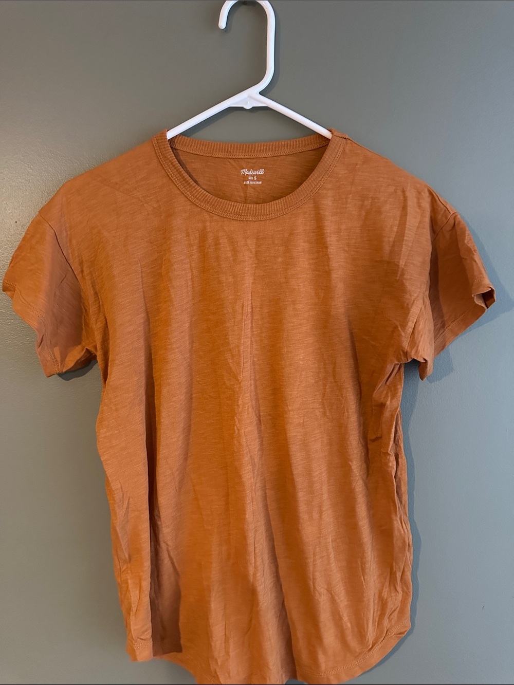 Madewell Women’s Short Sleeve Crew Tee in Burnt Orange